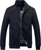 Men's Bomber Jacket with Stand-Up Collar