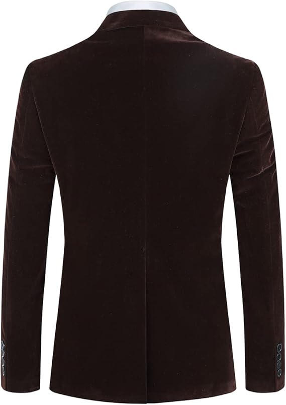 Men's Velvet Blazer Regular Fit Tuxedo Jacket