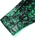Men's Jacquard Long Sleeve Shirt - Paisley Pattern