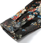 Men's Long Sleeve Paisley Print Linen Shirt