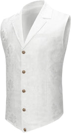 Men's Gothic Steampunk Suit Vest – Western Waistcoat with Paisley Print