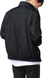 Men's Bomber Jacket with Stand-Up Collar