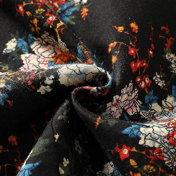Men's Long Sleeve Paisley Print Linen Shirt