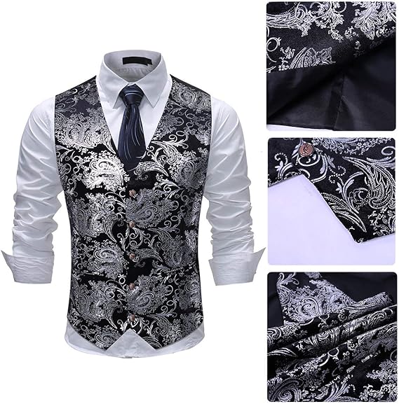Men's Jacquard Suit Vest