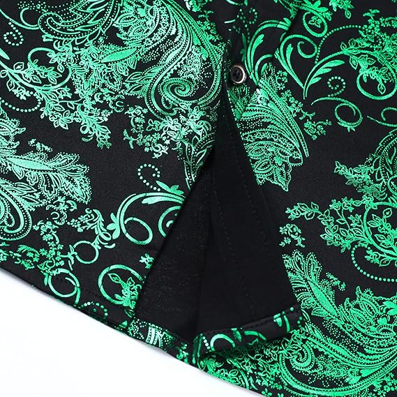 Men's Jacquard Long Sleeve Shirt - Paisley Pattern