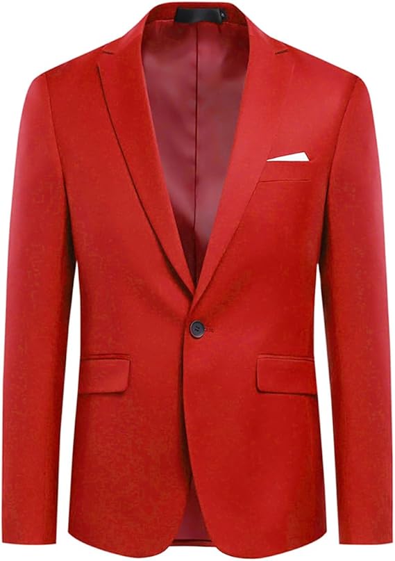 Men's Slim Fit One-Button Blazer