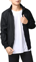 Men's Bomber Jacket with Stand-Up Collar