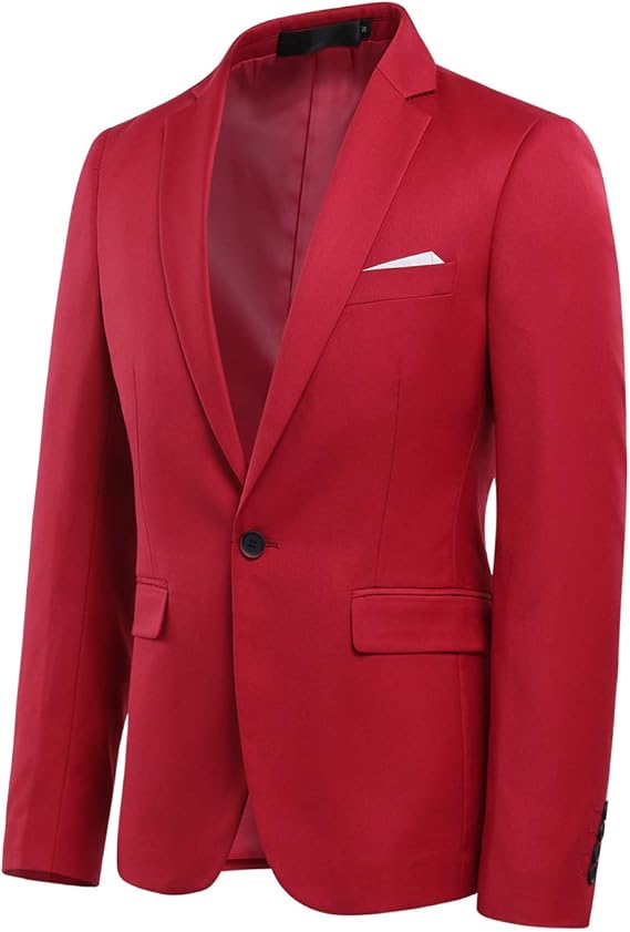 Men's Slim Fit One-Button Blazer