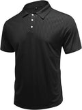 Men's Short Sleeve Polo Shirt with Button Placket