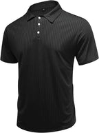 Men's Short Sleeve Polo Shirt with Button Placket
