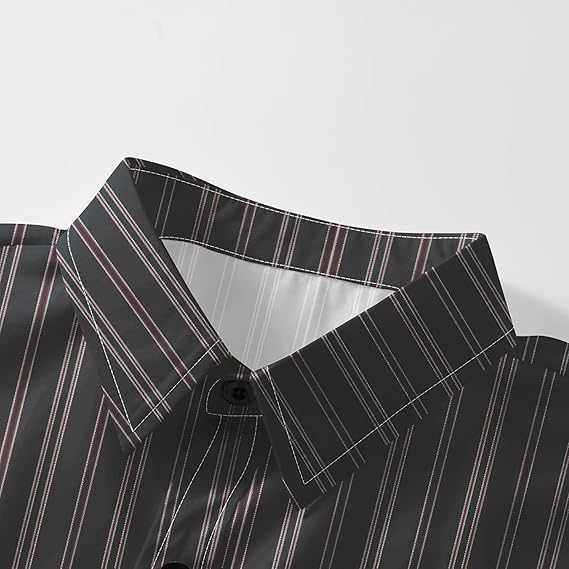 Men's Long Sleeve Casual Shirt – Plaid & Stripe Patterns