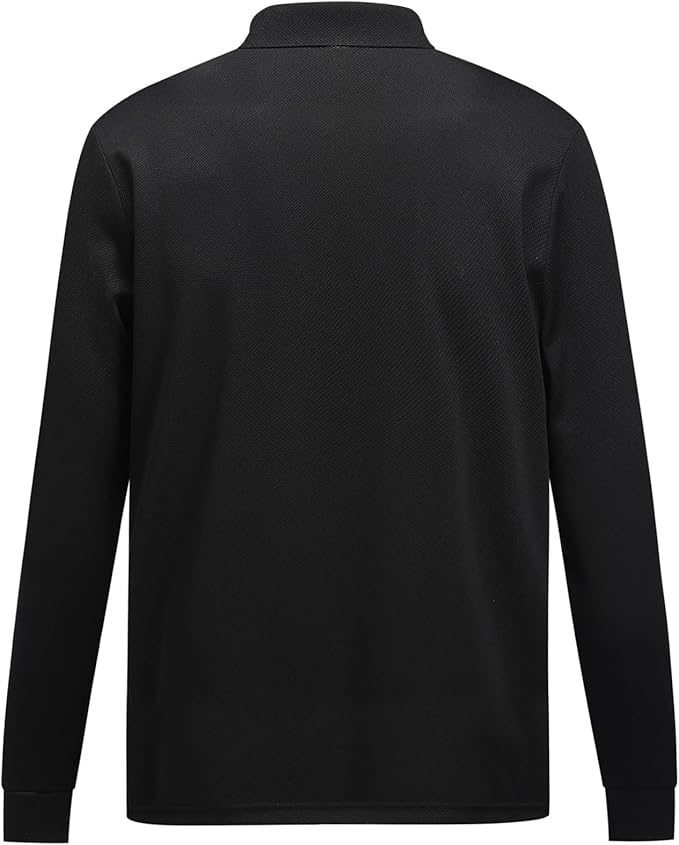 Men's Long Sleeve Polo Shirt with Contrast Collar