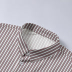 Men's Long Sleeve Striped Polo Shirt
