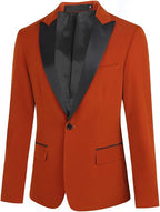Men's Velvet Blazer Regular Fit Tuxedo Jacket