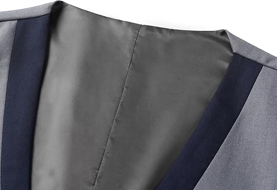 Men's Double Breasted Suit Vest with Scoop Neck
