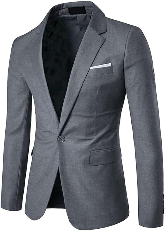 Men's Slim Fit One-Button Suit Jacket