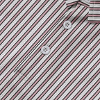 Men's Long Sleeve Striped Polo Shirt