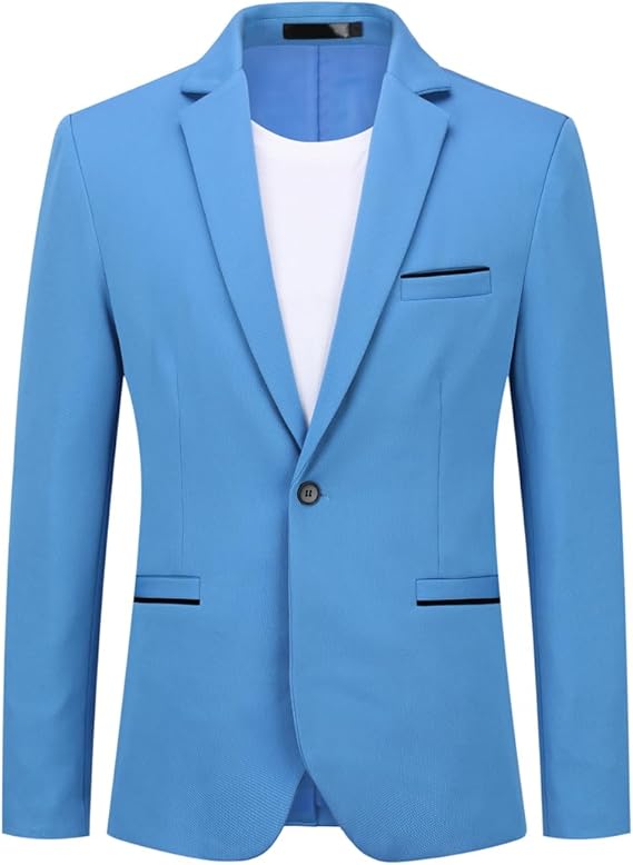 Men's Stretch Blazer Slim Fit Suit Jacket