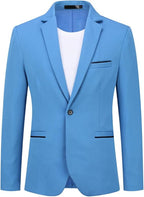 Men's Stretch Blazer Slim Fit Suit Jacket