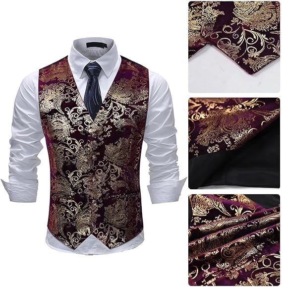Men's Jacquard Suit Vest