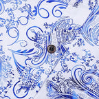 Men's Jacquard Long Sleeve Shirt - Paisley Pattern