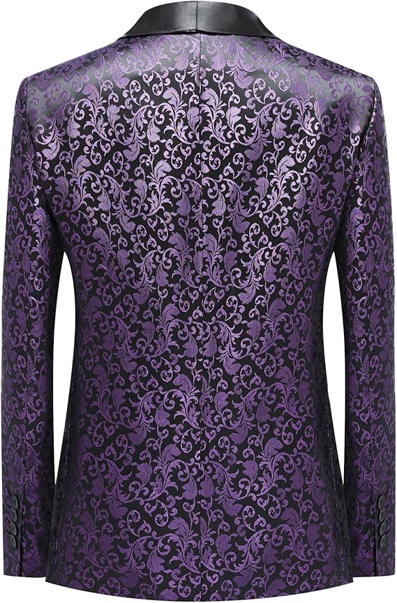 Men's Slim Fit Jacquard Blazer
