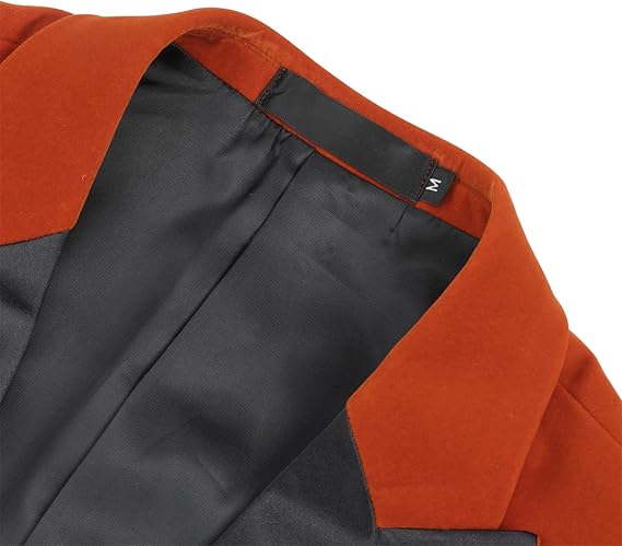 Men's Velvet Blazer Regular Fit Tuxedo Jacket