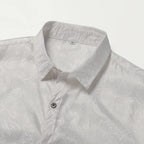Men's Paisley Long Sleeve Embroidered Shirt