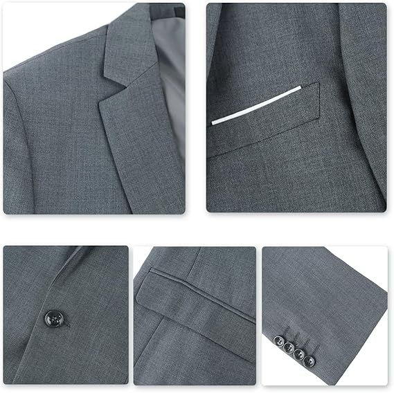 Men's Slim Fit One-Button Suit Jacket