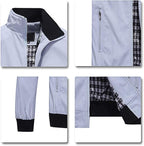 Men's Bomber Jacket with Stand-Up Collar
