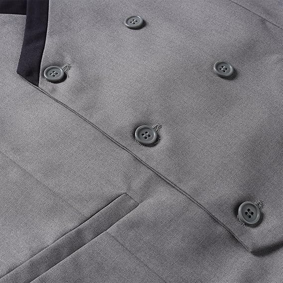 Men's Double Breasted Suit Vest with Scoop Neck