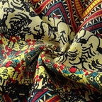 Men's Long Sleeve Paisley Print Linen Shirt