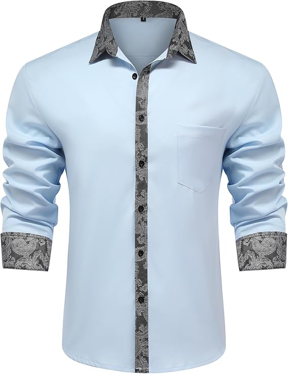 Men's Long Sleeve Contrast Shirt
