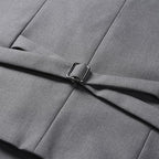 Men's Double Breasted Suit Vest with Scoop Neck