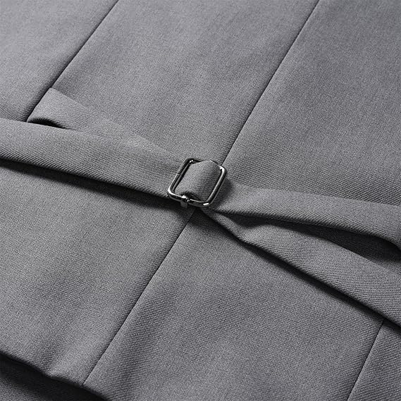 Men's Double Breasted Suit Vest with Scoop Neck