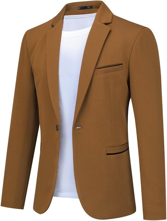 Men's Stretch Blazer Slim Fit Suit Jacket