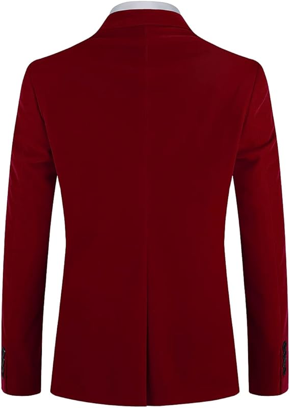 Men's Velvet Blazer Regular Fit Tuxedo Jacket