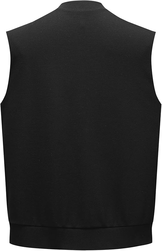 Men's Knitted V-Neck Button Vest