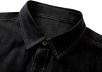 Men's Long Sleeve Denim Shirt – Slim Fit Cotton Casual Button-Down