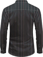 Men's Long Sleeve Casual Shirt – Plaid & Stripe Patterns