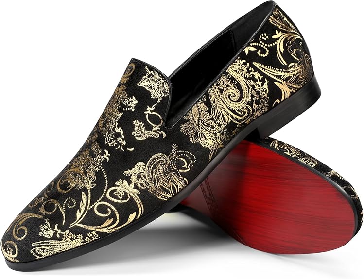 Men's Embroidered Loafer Shoes