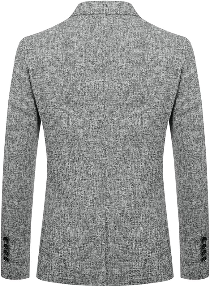 Allthemen Men's Jacket Sporty Cotton Blazer Slim Fit Modern Jacket Casual Suit Jacket for Men