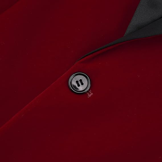 Men's Velvet Blazer Regular Fit Tuxedo Jacket