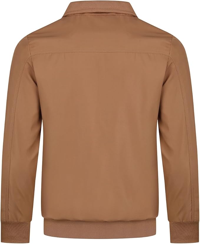 Men's Bomber Jacket with Stand-Up Collar