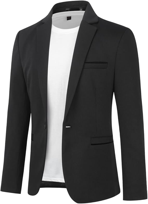 Men's Stretch Blazer Slim Fit Suit Jacket