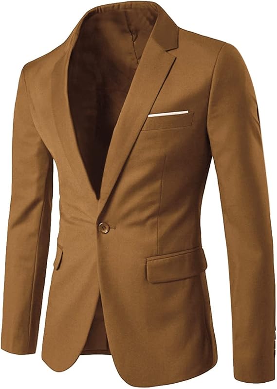 Men's Slim Fit One-Button Suit Jacket