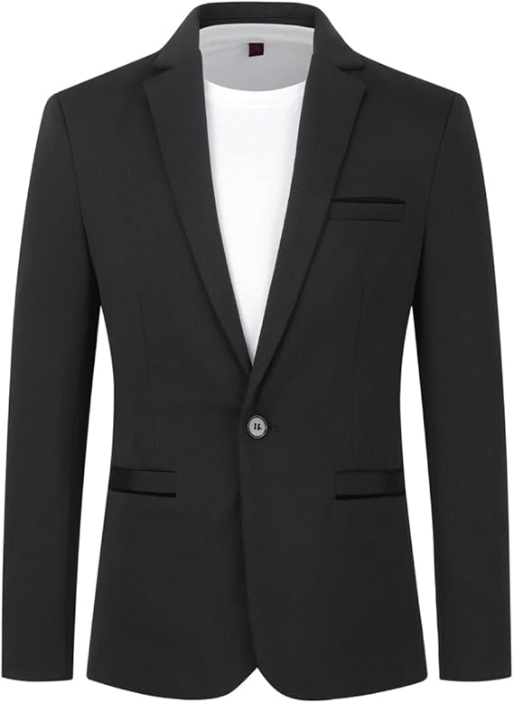 Men's Stretch Blazer Slim Fit Suit Jacket