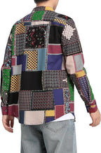 Men's Long Sleeve Paisley Print Linen Shirt