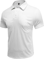 Men's Short Sleeve Polo Shirt with Button Placket