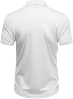 Men's Short Sleeve Polo Shirt with Button Placket